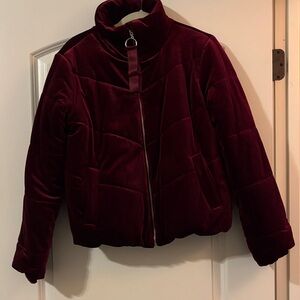 Romeo & Juliet Couture Velvet Jacket in Deep Red